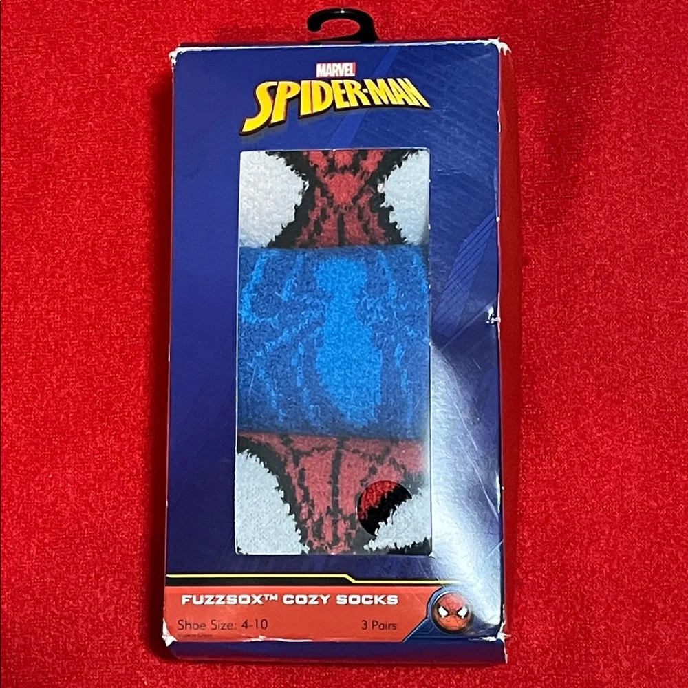 NEW Boys Marvel 3-Pack Spider-Man No-Show Socks, shoe size 4-10
